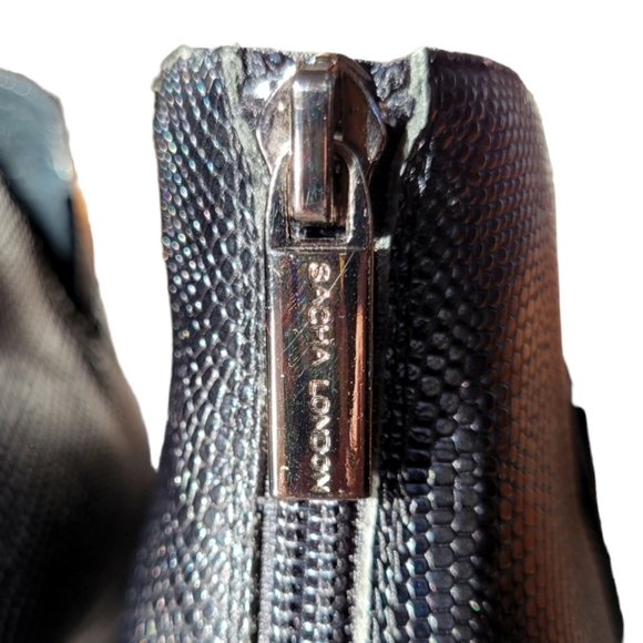 Sacha London Irene Ankle Boot Size 7.5 Black Leather - Picture 6 of 8